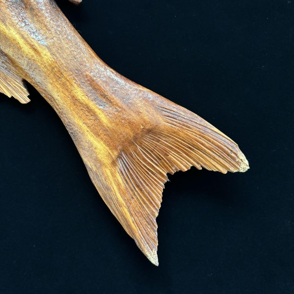 木彫り鮭、鮭木彫り、アイヌ木彫り、自在鉤、鮭横木、壁掛け、居酒屋